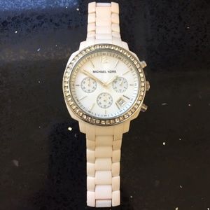 Michael Kors Women's White Acrylic Watch
